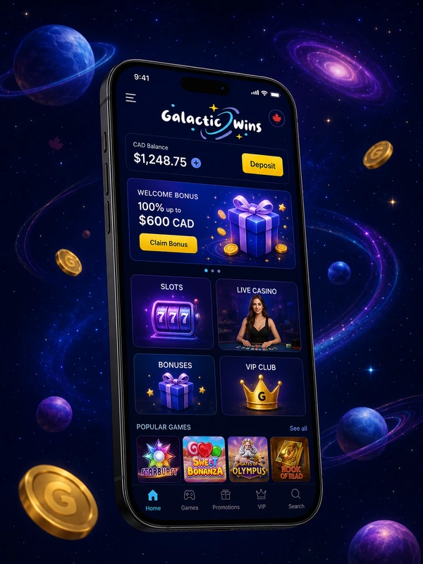Galactic Wins Canada mobile preview on iOS and Android